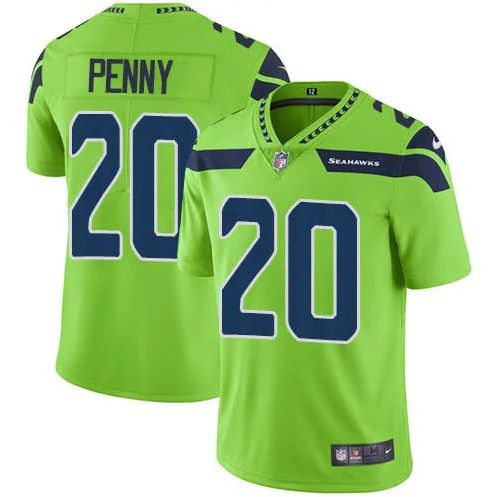 Men Seattle Seahawks #20 Rashaad Penny Nike Green Vapor Limited NFL Jersey
